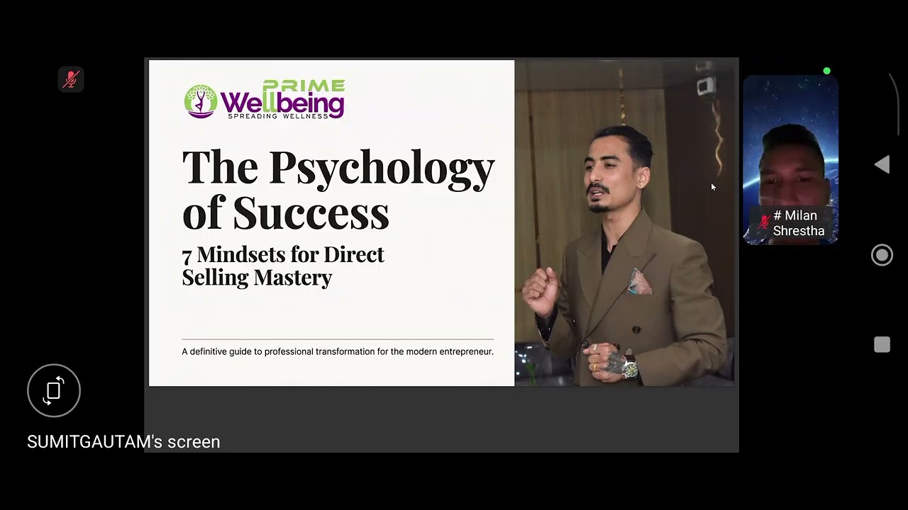 Direct selling business experience sharing by Sumit Gautam sir from Prime wellbeing company