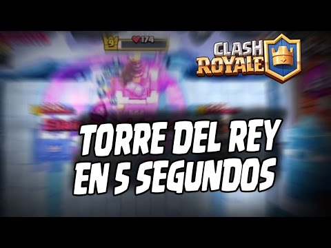 DESTRUIR LA TORRE DEL REY EN 5 SEGUNDOS CLASH ROYALE ## Gameplay Español