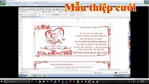 Thiết kế in thiệp cưới bằng phần mềm corel mới nhất Wedding card design vector cdr