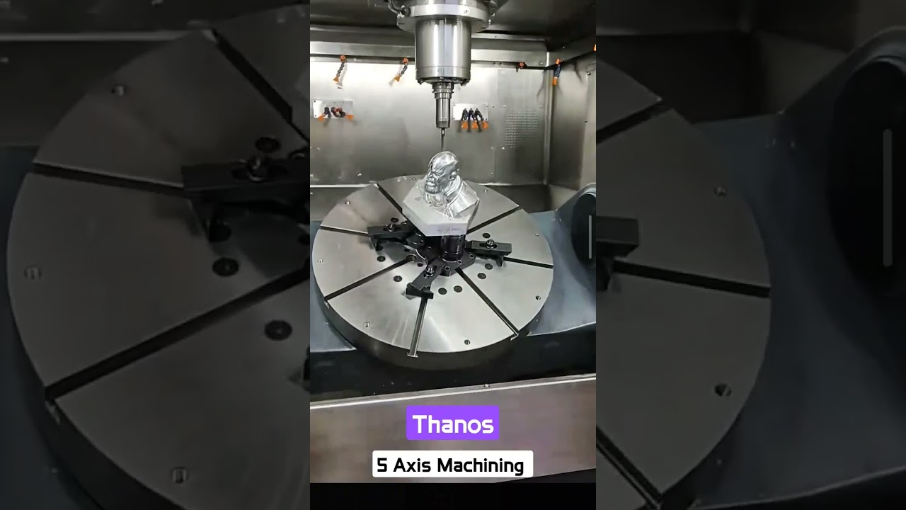 Thanos !!! 5 Axis Machining #shorts #ytshorts #thanos #marvel #cnc #cam #5axis #machining #cad #3d