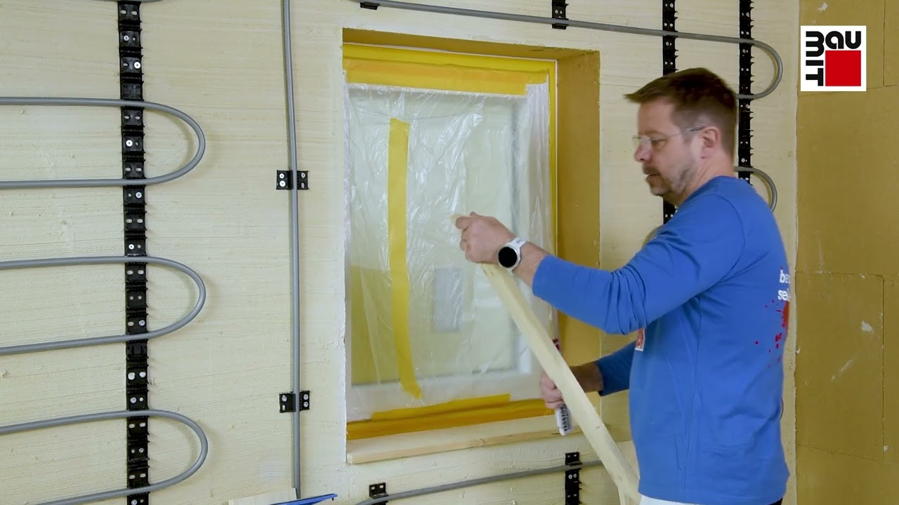 Wandheizung / Flächenheizung auf Innendämmung verputzen