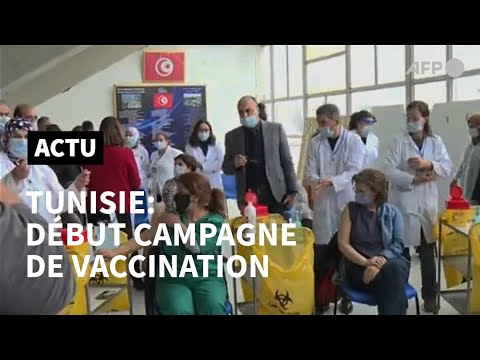 La Tunisie lance sa campagne de vaccination contre le Covid-19 | AFP Images