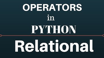 Relational Operator in python