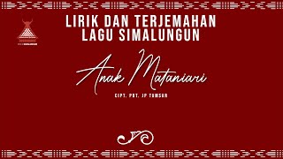 Download Lagu Dingat Ma Amang Anak Matani Ari - Lirik Dan Terjemahan Lagu Simalungun | Etnis Simalungun MP3