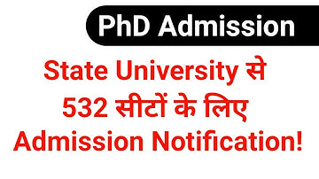 PhD Admission Notification|| Research || M.Phill || ugc nta net jrf phd||