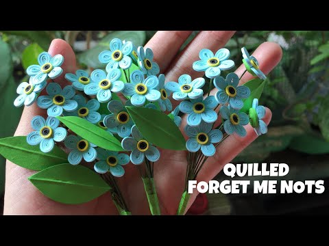 Video: Hoe Maak Je Vergeet-mij-niet-bloemen Met Behulp Van De Quilling-techniek?