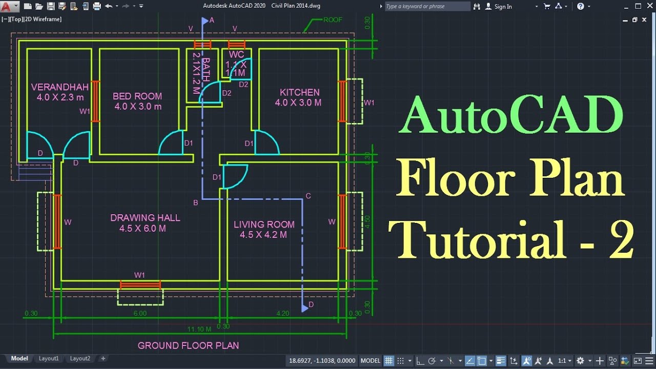 Floor Plan Autocad Free Download : Dwg Niveles Moderna ...