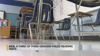 A third of 3rd graders failed reading test