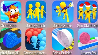 Gun Clash Vs Layers Roll,Join & Strike,Brick Builder,Count Master,Spiral Run,Giant Blob,Join & Clash screenshot 2