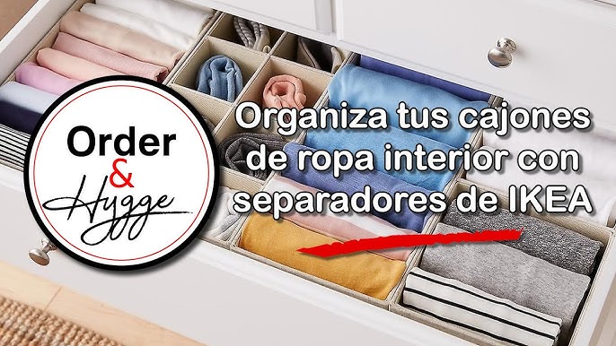 Cómo hacer un organizador de ropa interior  Organizador de ropa interior,  Organizadores de ropa, Separadores de cajón