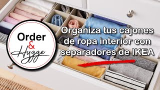 Organiza tus cajones de ropa interior con separadores de IKEA