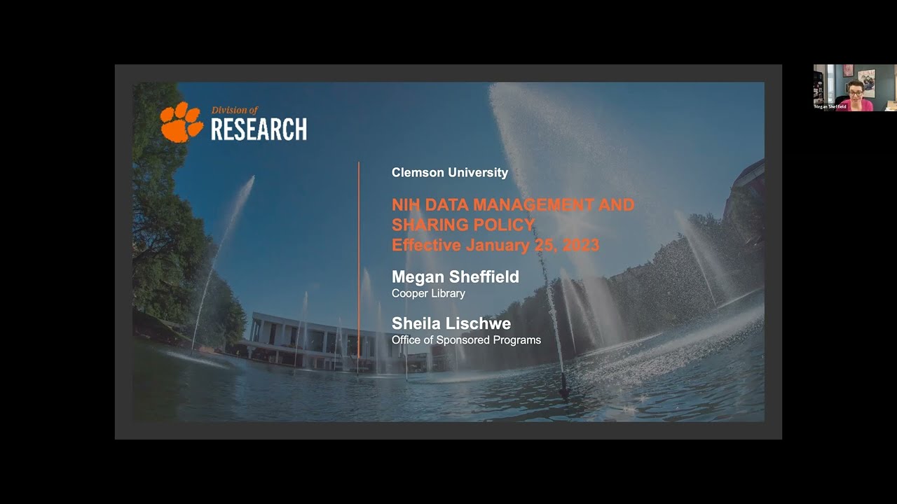 NIH Data Management and Sharing Policy workshop