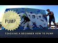 surfskate pump / teaching a beginner how to pump