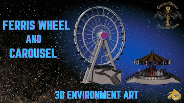 3D Ferris Wheel and Carousel Animation (Blender 2.8)