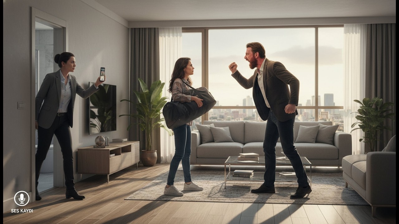 Kocanın yumruğu karısının karnına inmek üzereydi + Banyodan çıkan dedektif her şeyi kaydetti