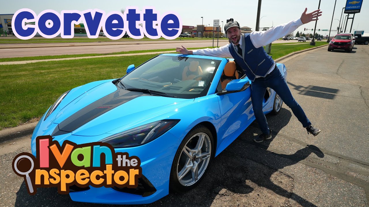 Fast Cars for Kids! Ivan Inspects A Corvette