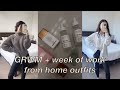 GRWM for working from home + full week of (realistic) work from home outfits