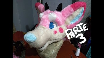 Fursuit head timelapse -Part3- piel/furring