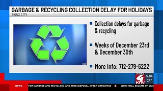 Sioux City’s holiday schedule for garbage and recycling, and tree disposal after Christmas