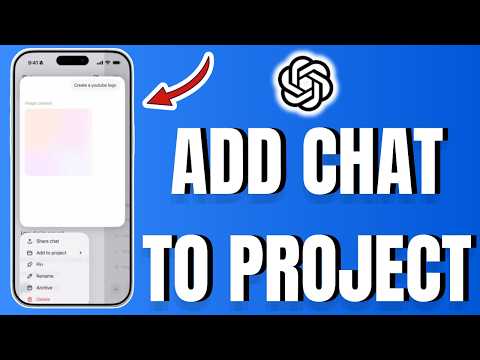 How To Add Chat To Project In Chatgpt (2026)