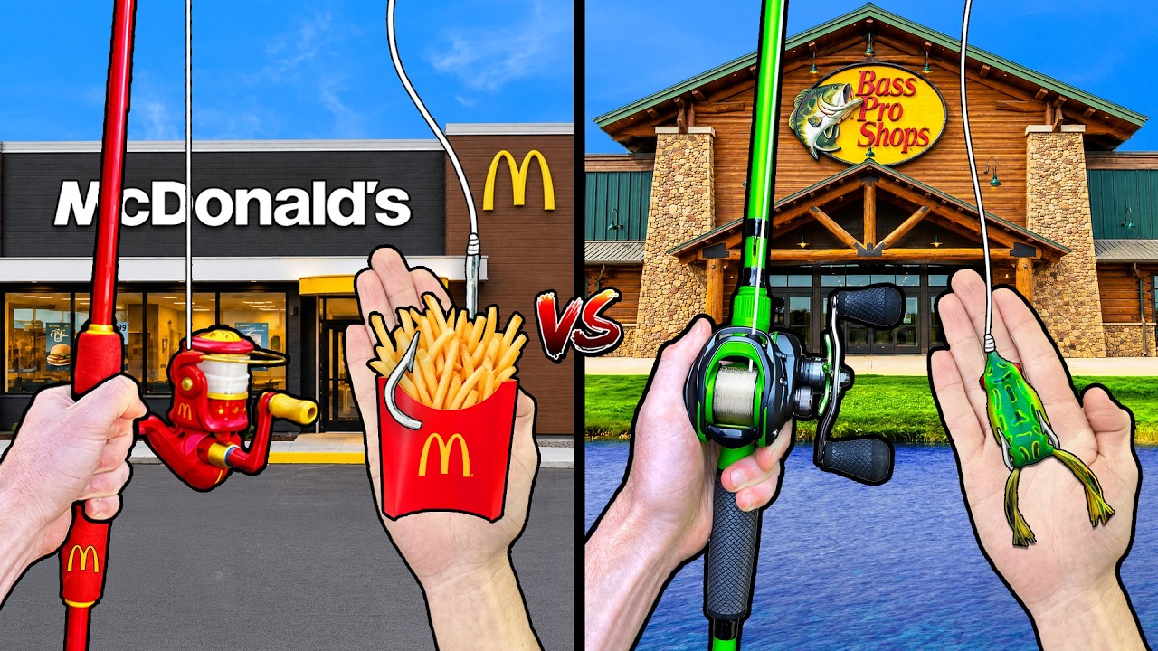 McDonald's vs Bass Pro Shops Fishing Challenge