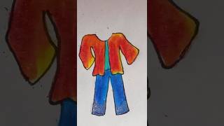 Orange to red gradient jacket #drawing #shortvideo #youtubeshorts
