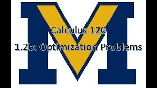 1.2b: Optimization Problems