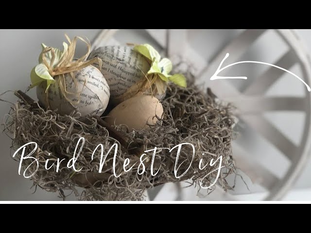 DIY tutorial for a Spring Nest with handmade Robins Eggs using