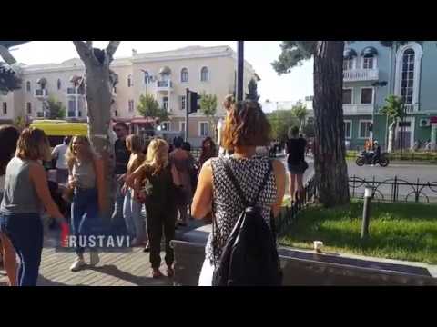 რუსთავში უცხოური ფიჭური კომპანიის რეკლამას იღებენ