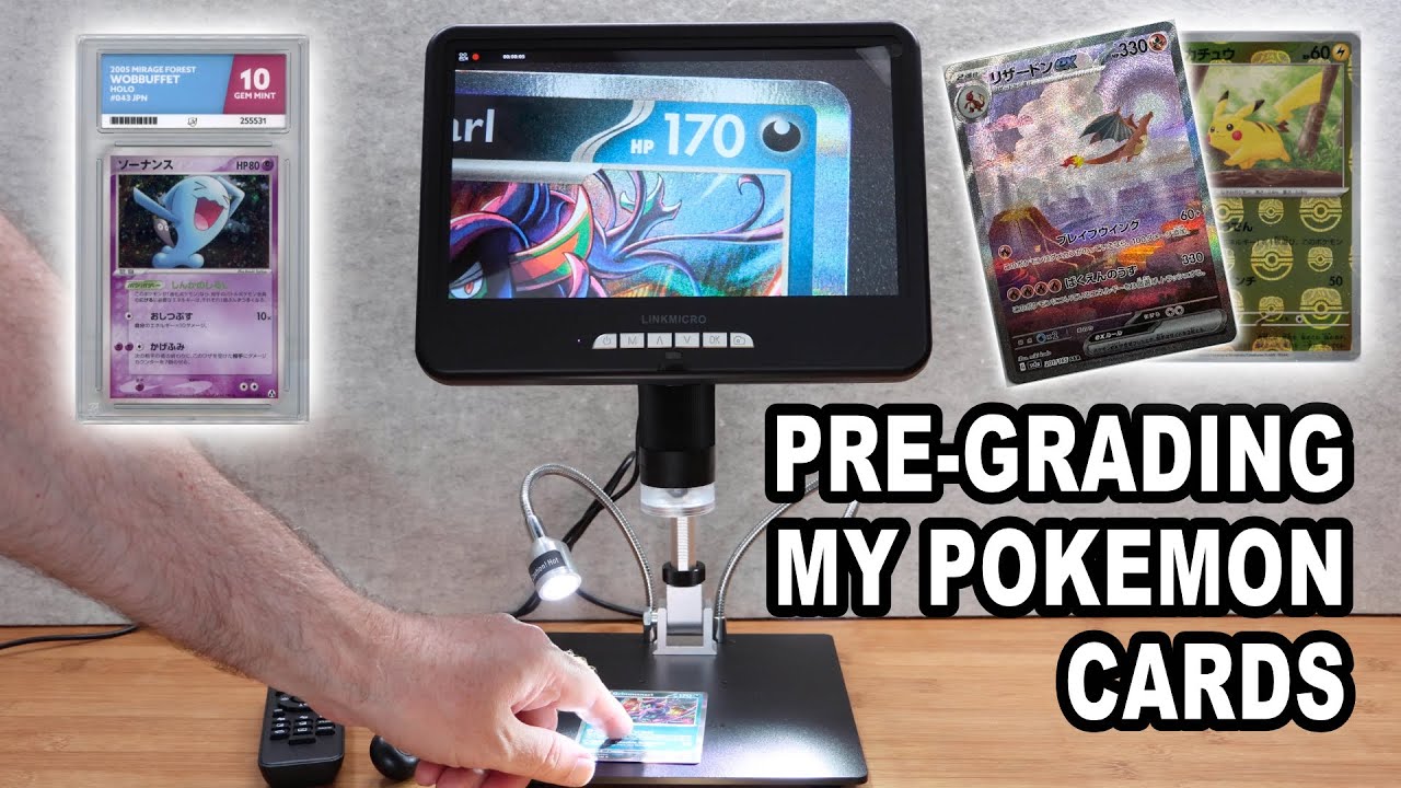 Pre-Grading Pokemon Cards - LinkMicro LM210S Digital Microscope Review ...