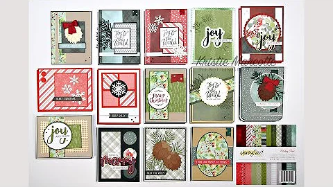 Honey Bee Stamps Holiday Cheer - 30 cards from one 6x6 paper pad