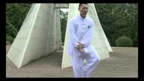 Ancient Statue of Chen Style Tai Chi by old frame with one routine