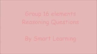 Group 16 Elements : p Block IIT JEE CBSE CLASS CHEMISTRY
