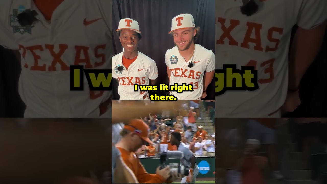 Texas baseball reacts to their 39th Men's College World Series berth 🎟️ #shorts