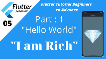 Flutter Tutorial: Create First Flutter App | i am Rich | Part: 1 | #5 | Hindi/Urdu