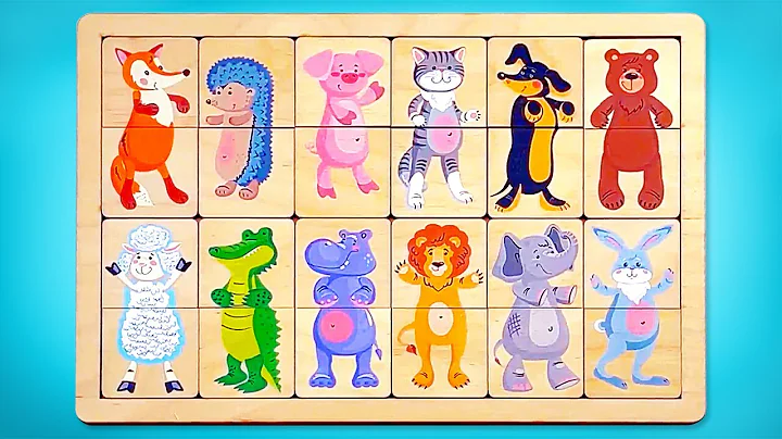 Animal Matching Fun! 🐾🧩 Learn Their Names! 💖✨ |  Preschool Learning Video for Kids & Toddlers