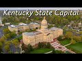 Aerial view around the kentucky state capital 4k