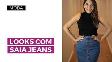 Que blusa combina com saia midi jeans?