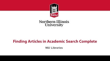 Finding Articles Using Academic Search Complete