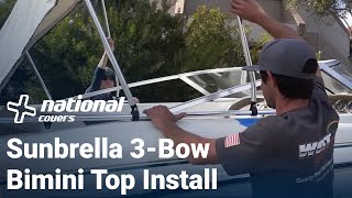 How To Install A Bimini Top  3Bow  Sunbrella Fabric | National Covers