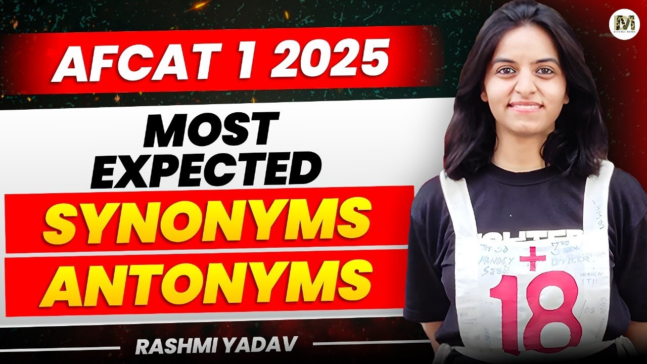 Most Expected Vocab for AFCAT 1 2025 Exam