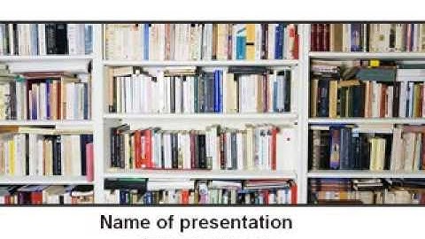 Book Shelves PowerPoint Template by PoweredTemplate.com