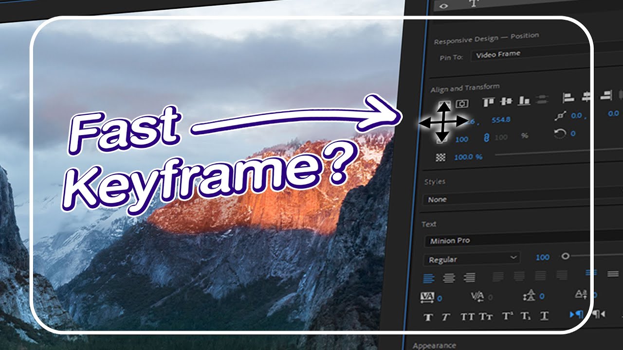สร้าง Keyframe เร็วที่สุดใน Essential Graphics : Premiere Pro ...