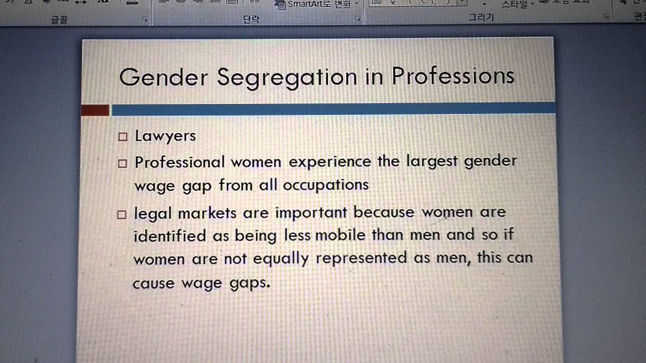 Occupational gend segregation