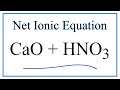 Net Ionic Equations and Spectator Ions