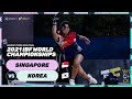 Singapore v Korea Women's Trios Semi Final | 2021 IBF World Championships