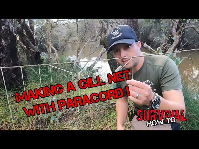 Survival How To Make A Fishing Net with Paracord 