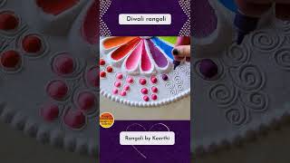 Diwali Rangoli Design L Easy Rangoli For Diwali L Deepavali Rangoli Designs #Youtubeshorts #Shorts