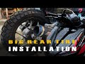 Big rear tire  installation