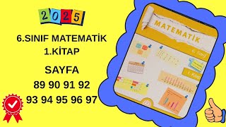 6.Sinif Matemati̇k Ders Ki̇tabi Sayfa 90 91 92 93 94 95 96 97 1.Ki̇tap
